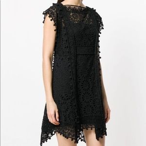 Runway Isabel Marant cutwork and lace eyelet dress with silk slip size 36 or S